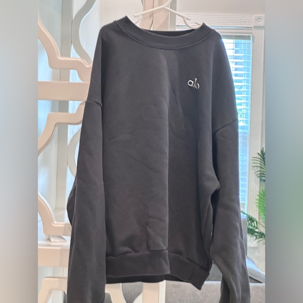 ALO Yoga Women's Crewneck Sweatshirt - Charcoal Black